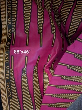 Supreme Wax Holland Super Fancy African Print Ankara fabric (2.4 yds.).